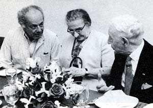 Avec Madame Golda Meir et Arthur Rubinstein (Jérusalem 1973)